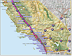 i-5 Interstate 5 California Map