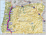 i-5 Interstate 5 Oregon Map